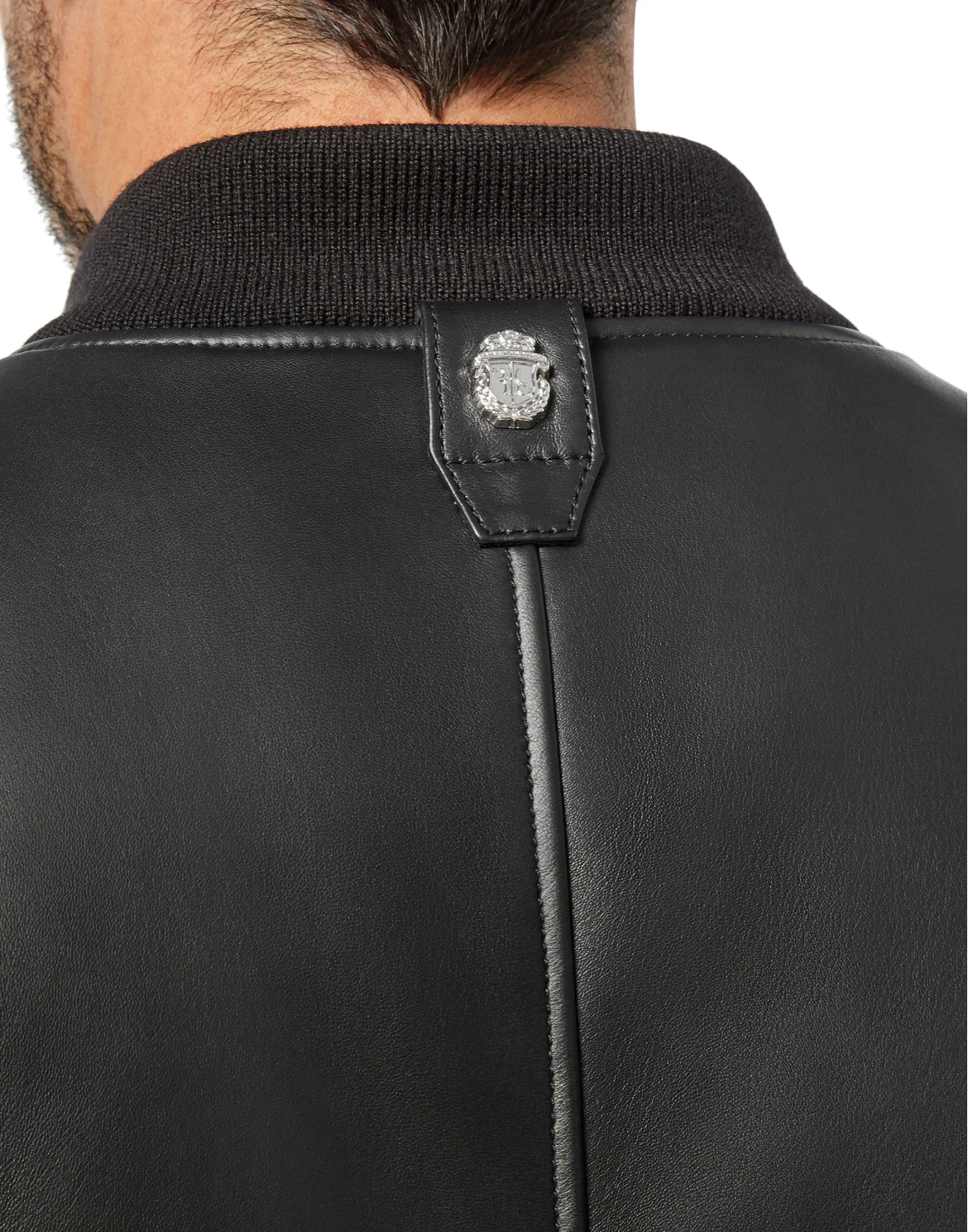 Leather Bomber Crest, цвет: Черный