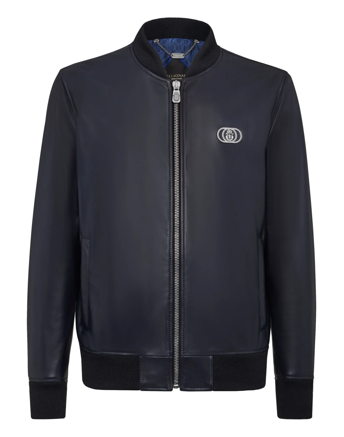 Leather Bomber Crest, цвет: Синий