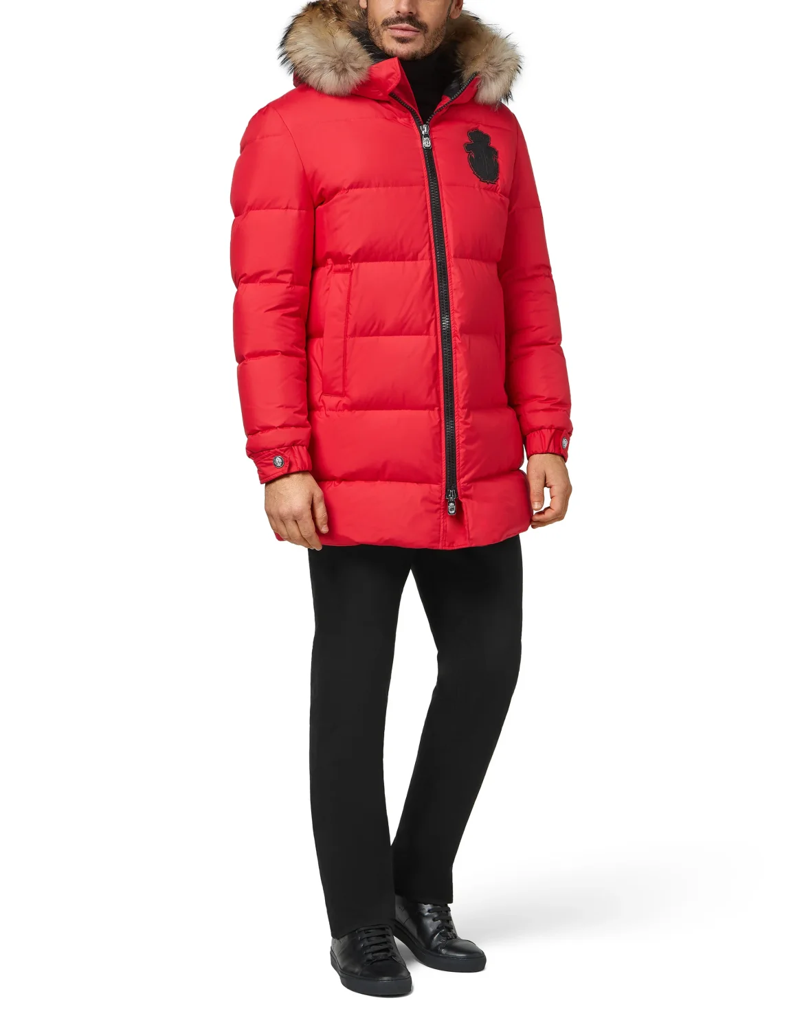 Parka with Fur Luxury, цвет: Красный