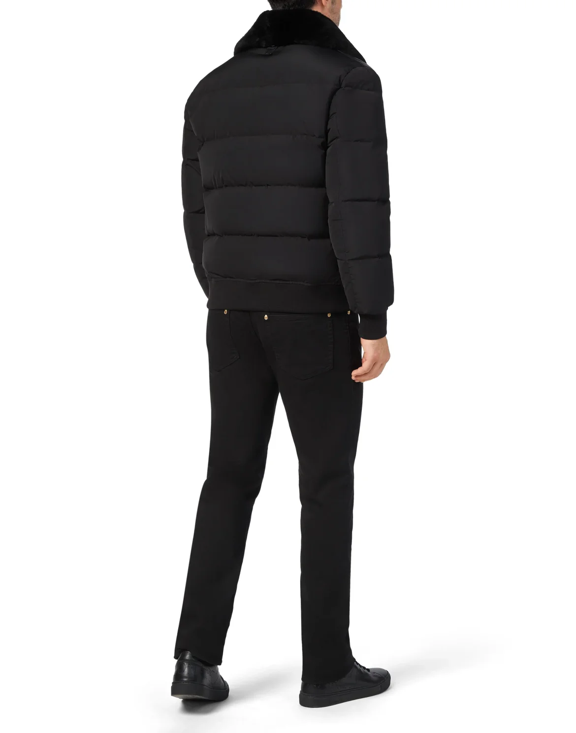 Bomber with Fur Luxury, цвет: Черный