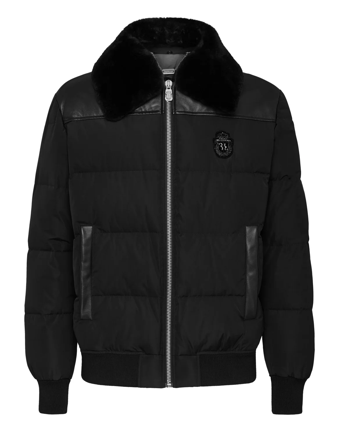 Bomber with Fur Luxury, цвет: Черный