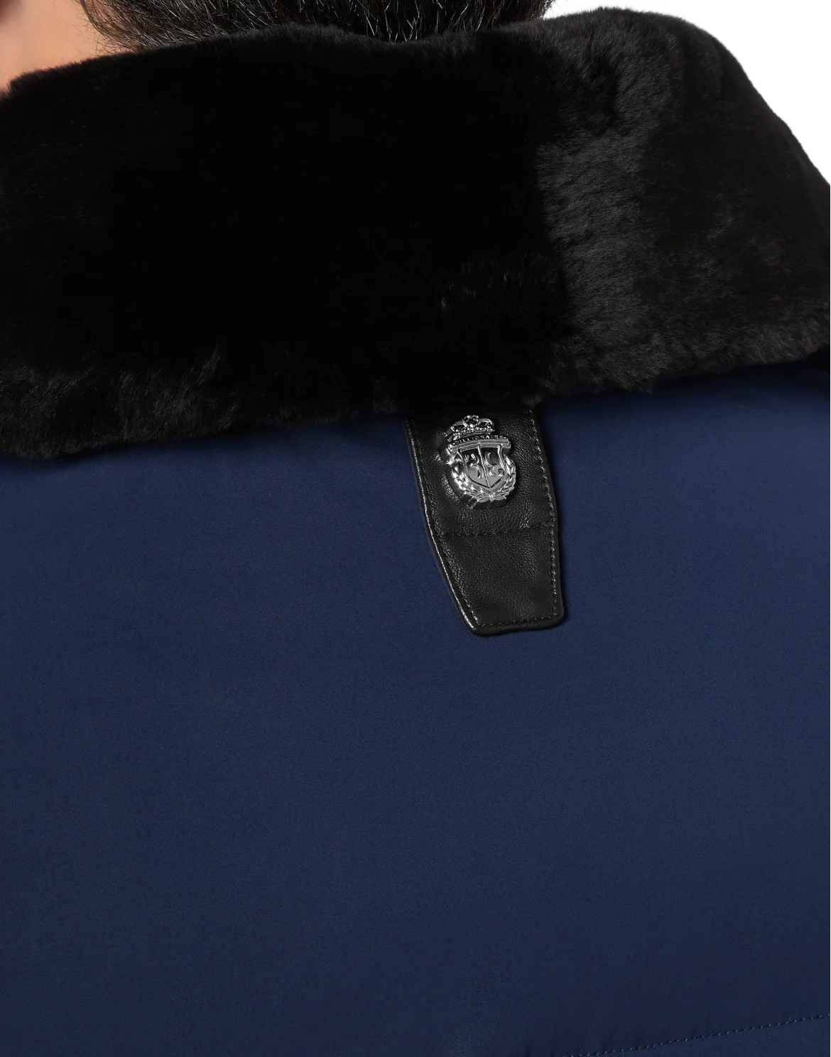 Bomber with Fur Luxury, цвет: Синий