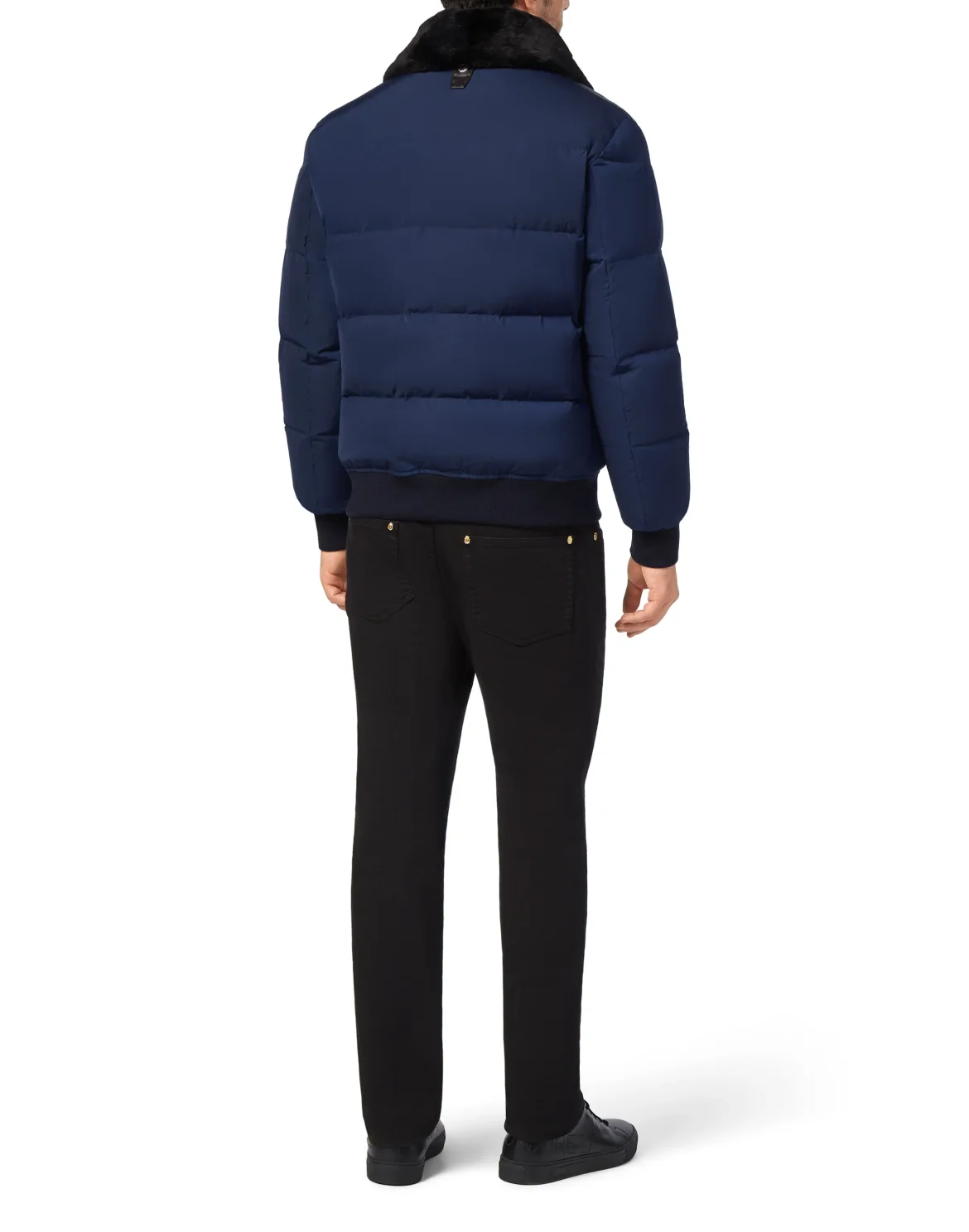 Bomber with Fur Luxury, цвет: Синий