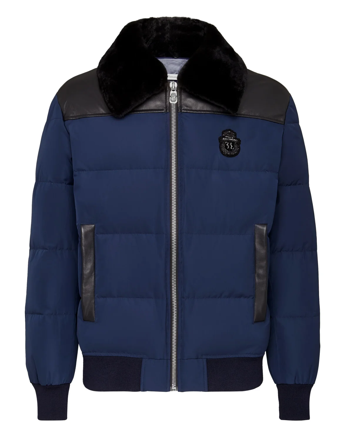 Bomber with Fur Luxury, цвет: Синий