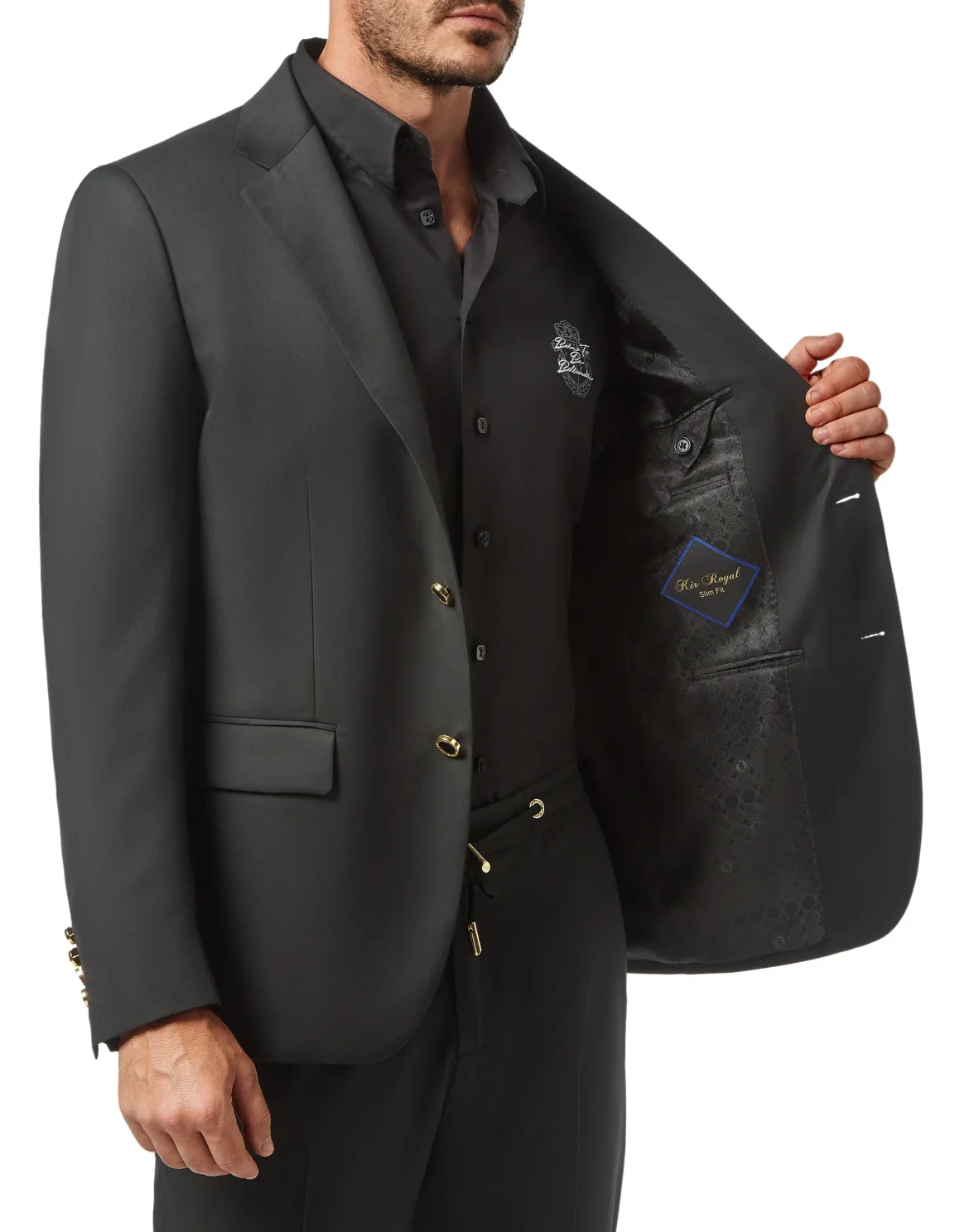 Blazer Super Slim Fit Crest, цвет: Черный