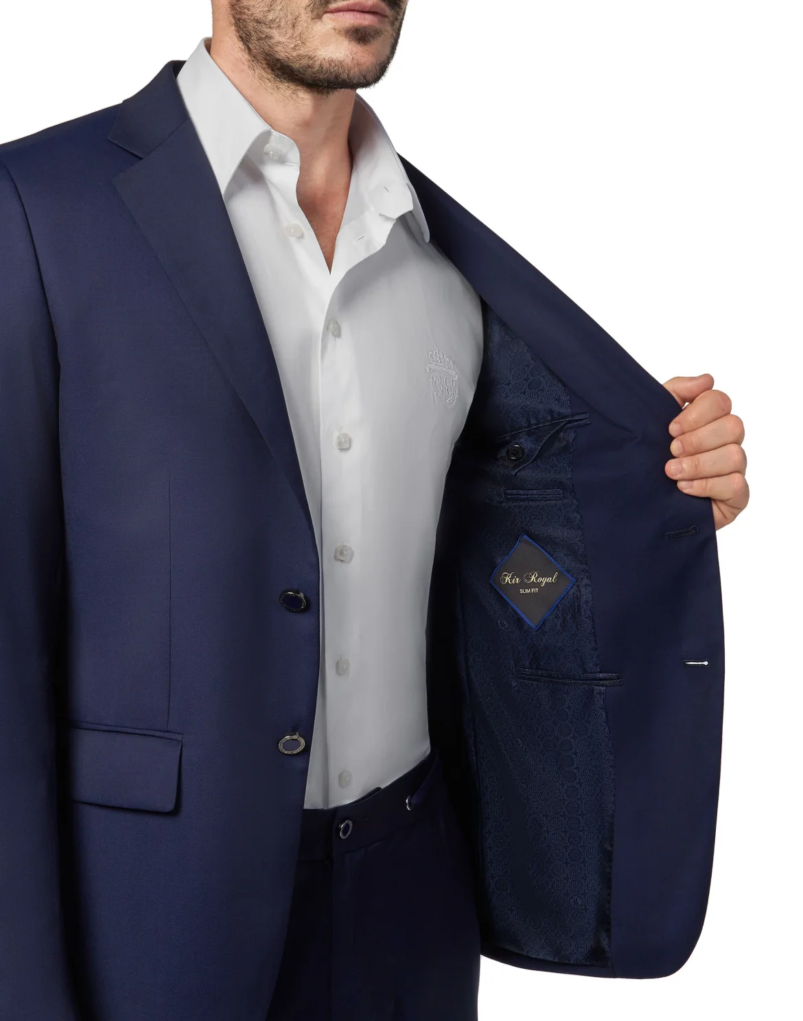 Blazer Super Slim Fit Crest, цвет: Синий