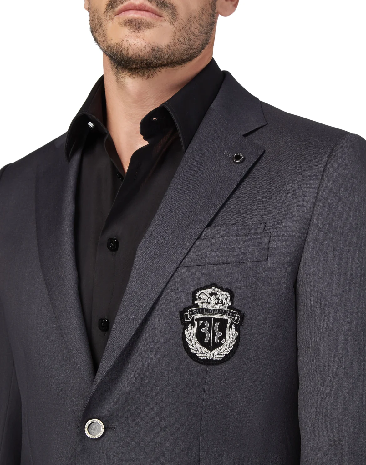 Blazer Super Slim Fit Crest, цвет: Серый