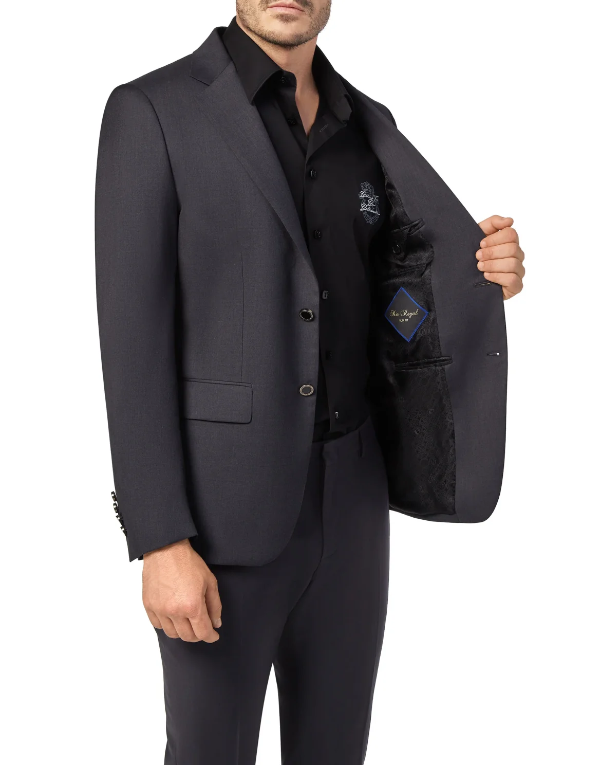 Blazer Super Slim Fit Crest, цвет: Серый