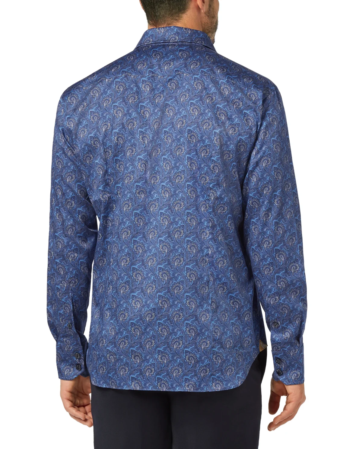 Shirt Gold Cut LS/Flavio Paisley, цвет: Синий