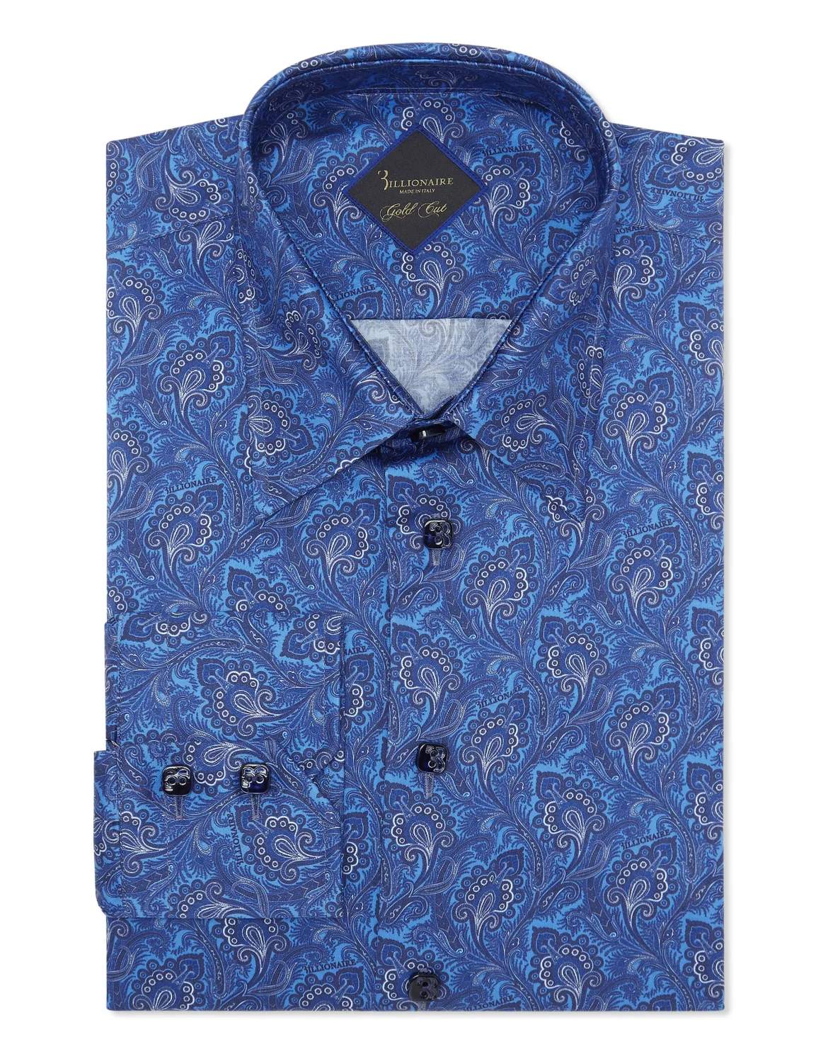 Shirt Gold Cut LS/Flavio Paisley, цвет: Синий