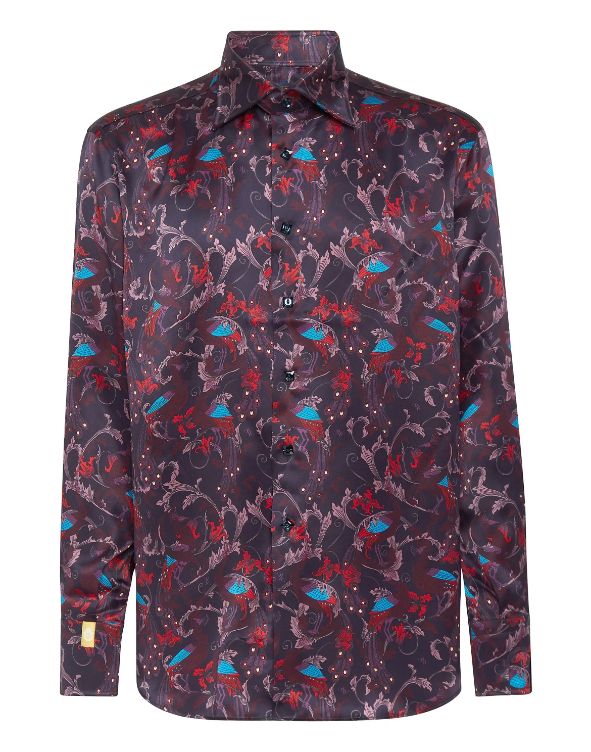 Silk Shirt Silver Cut LS/Flavio Feathers, цвет: Синий