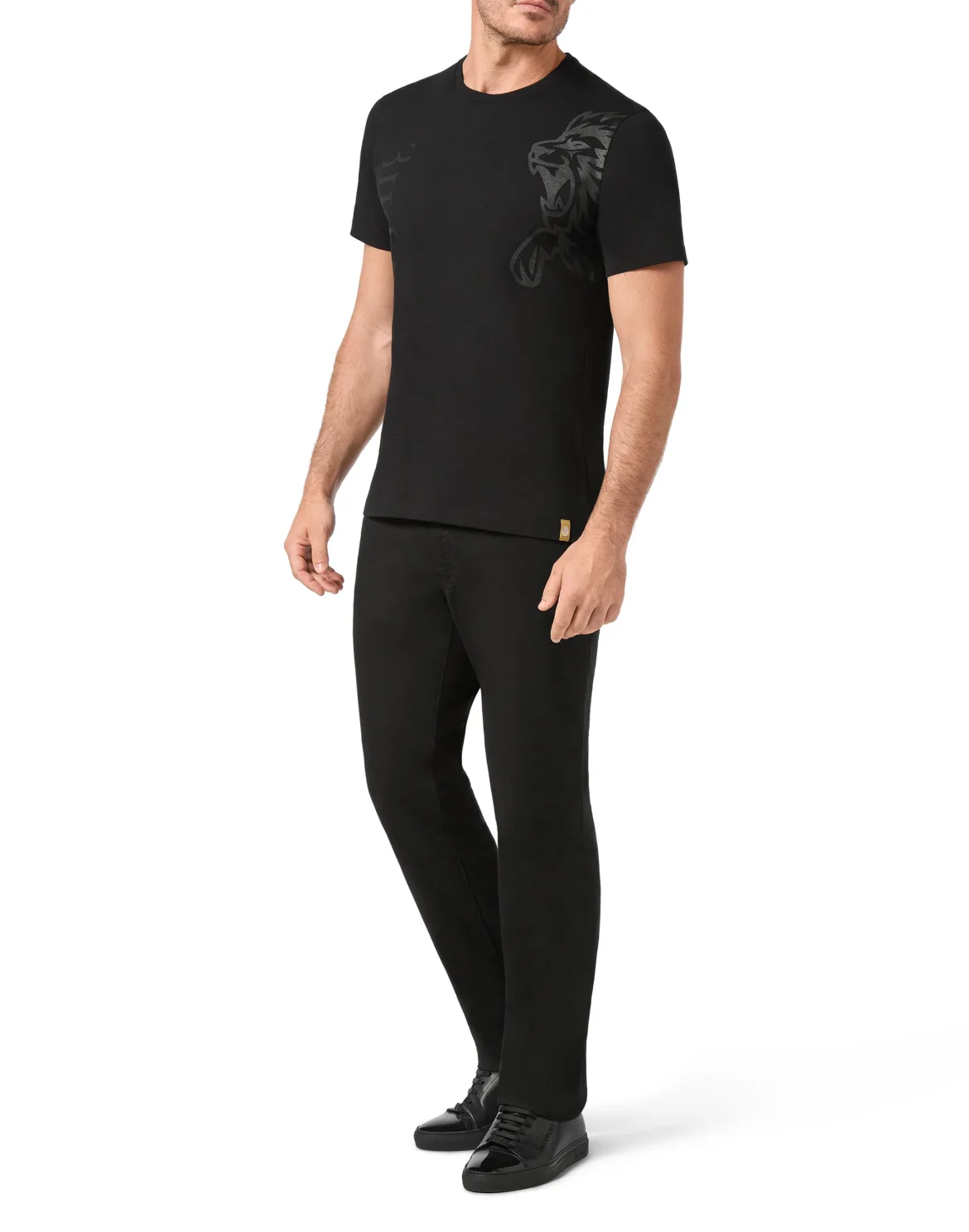 T-shirt Round Neck SS Lion, цвет: Черный