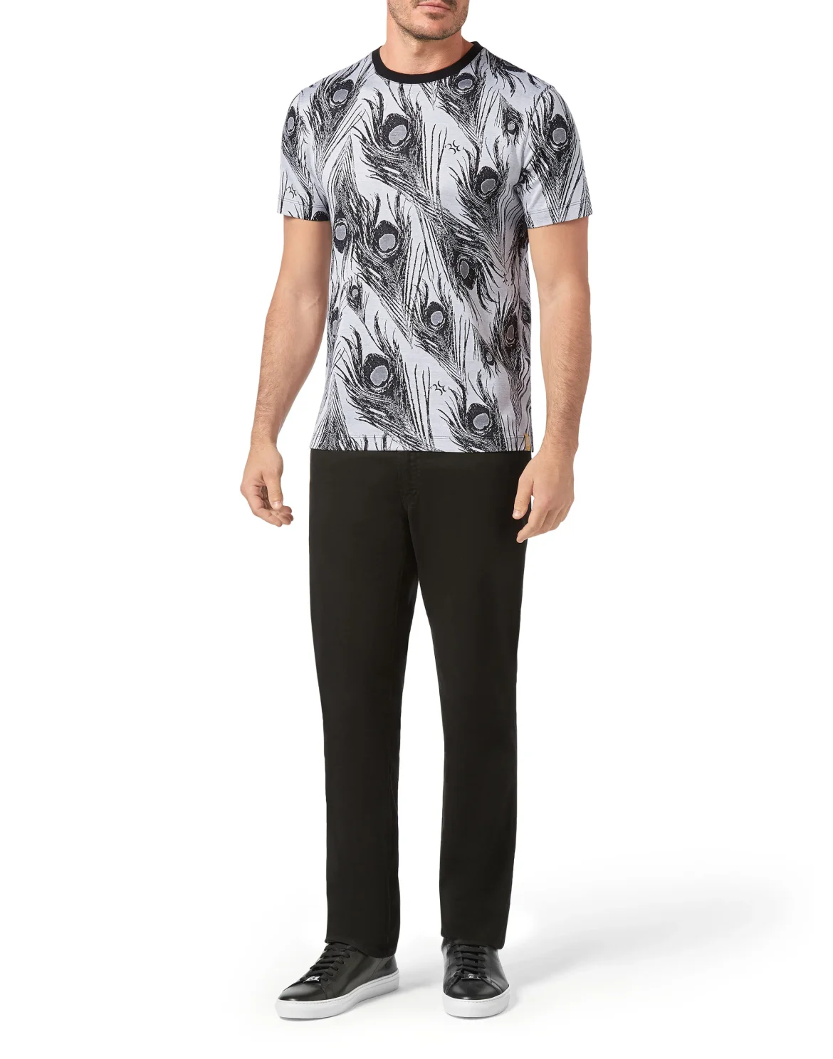 T-shirt Round Neck SS Feathers, цвет: Белый