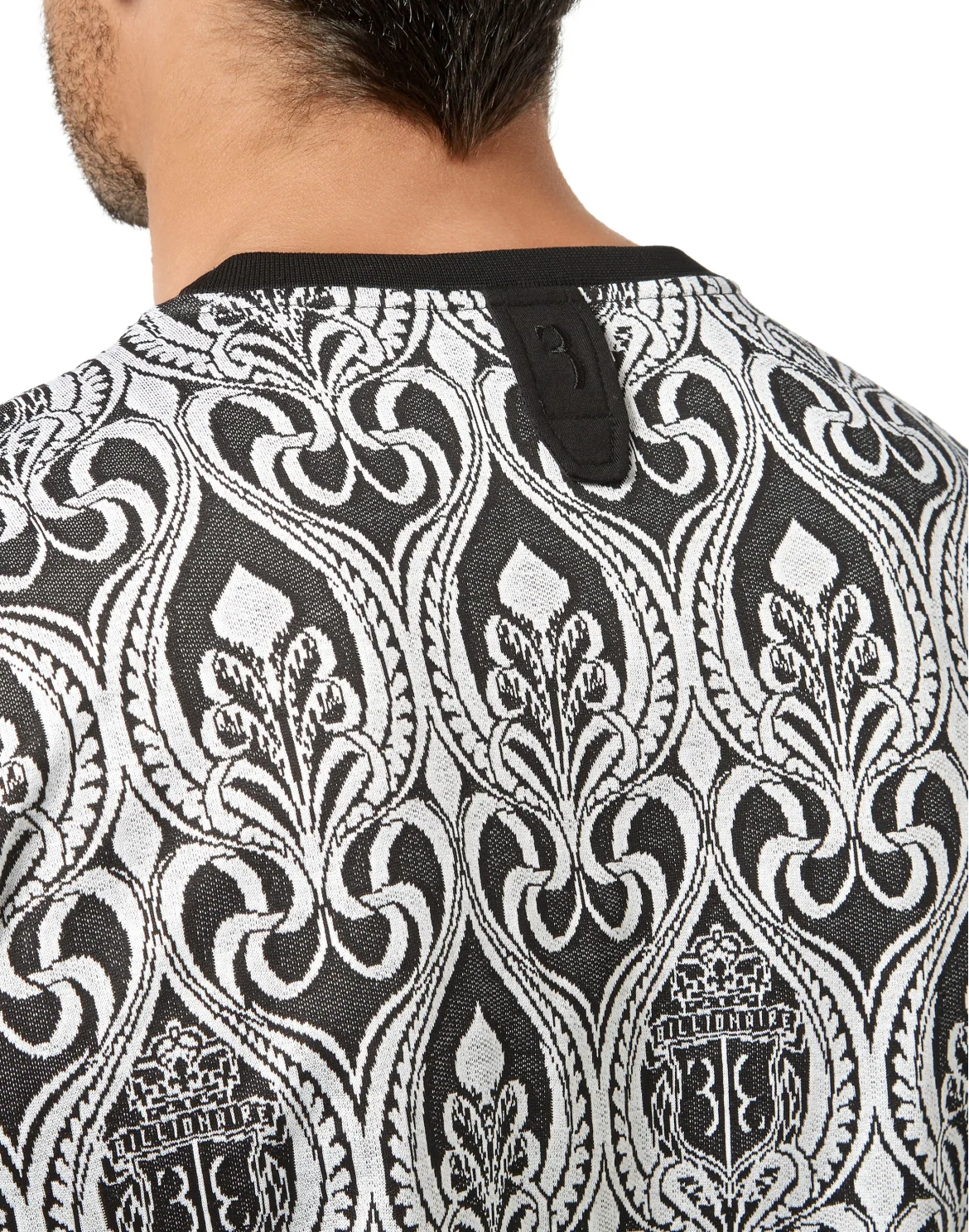 T-shirt Round Neck SS Jacquard  Baroque, цвет: Черный