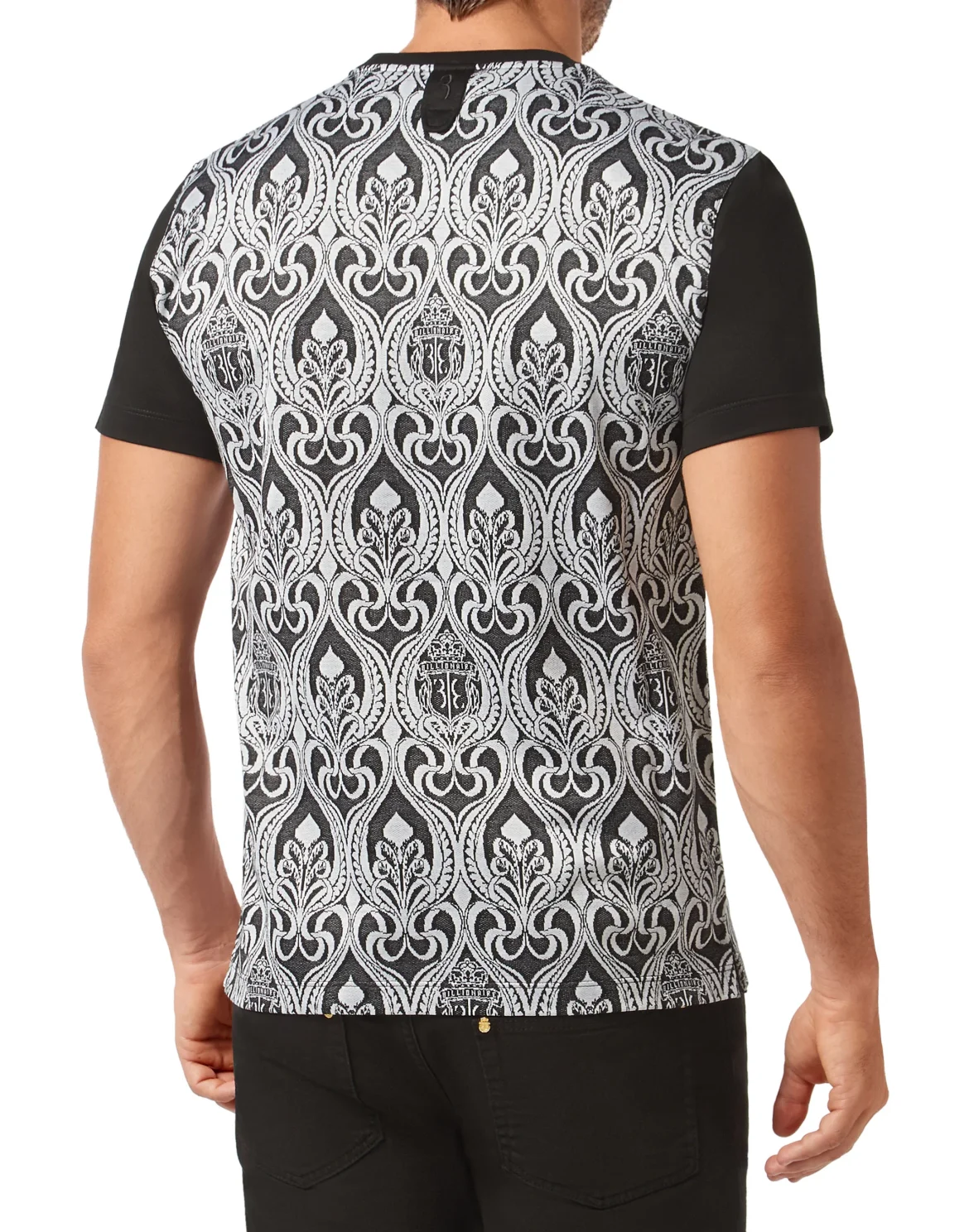 T-shirt Round Neck SS Jacquard  Baroque, цвет: Черный
