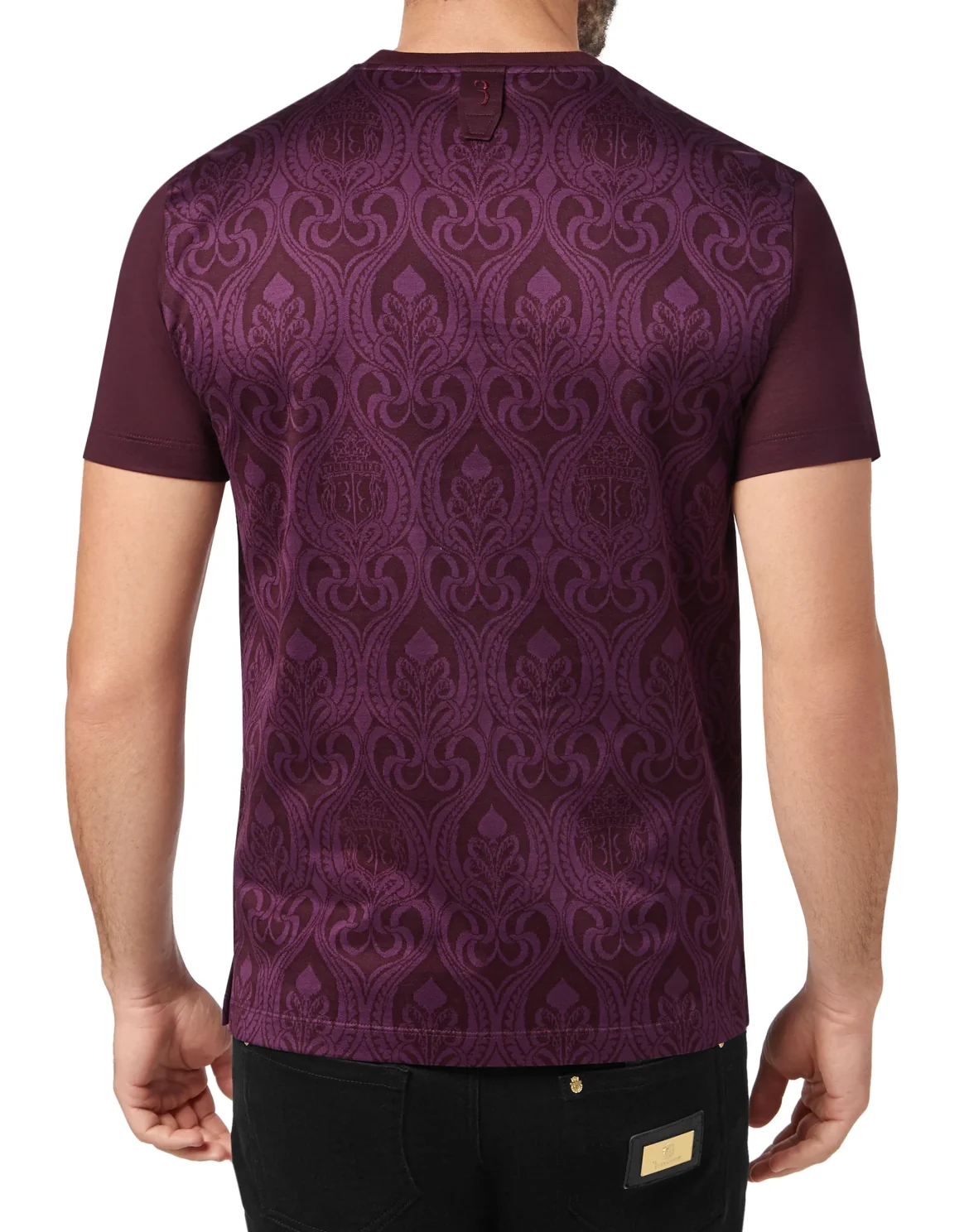 T-shirt Round Neck SS Jacquard  Baroque, цвет: Фиолетовый