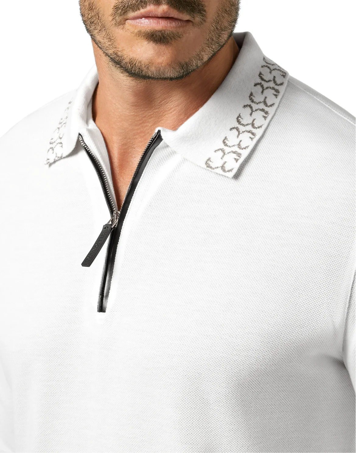 Polo shirt LS Jacquard Double B, цвет: Белый