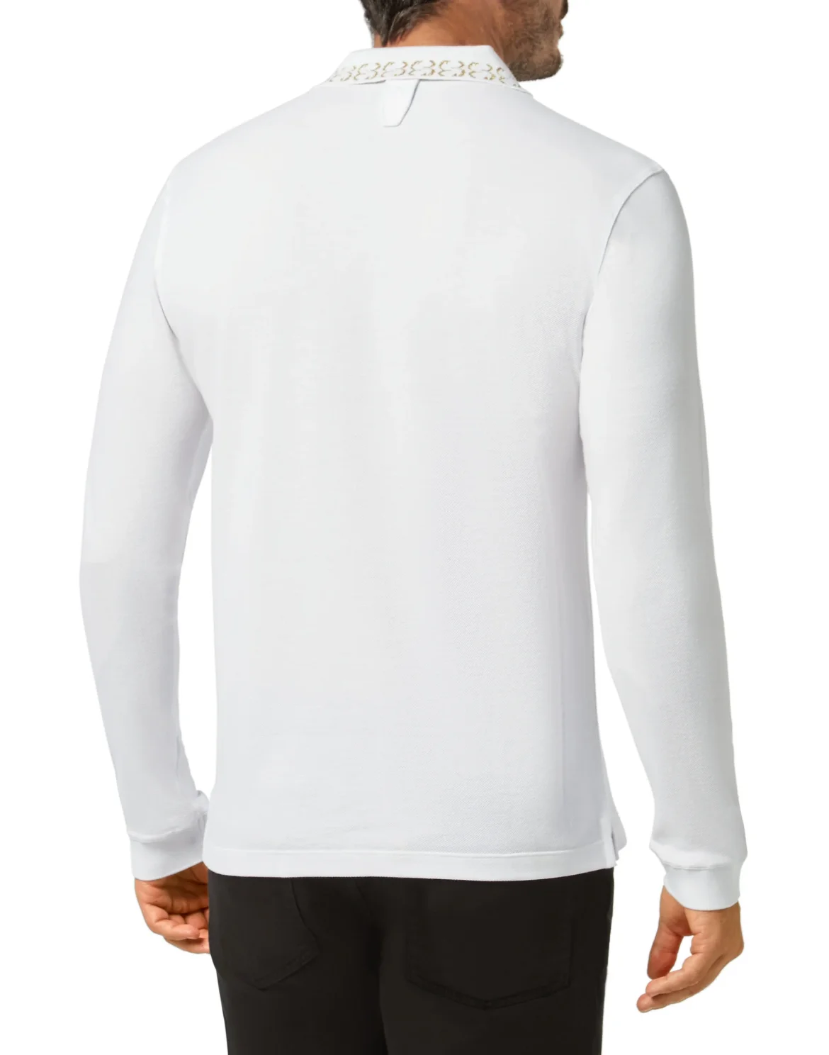 Polo shirt LS Jacquard Double B, цвет: Белый