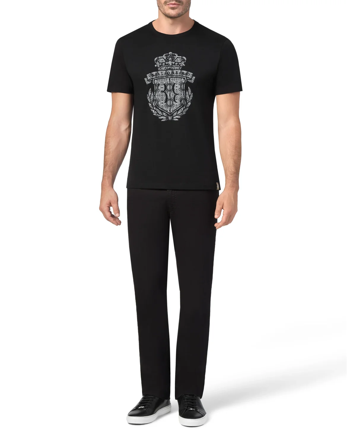 T-shirt Round Neck SS Crest, цвет: Черный
