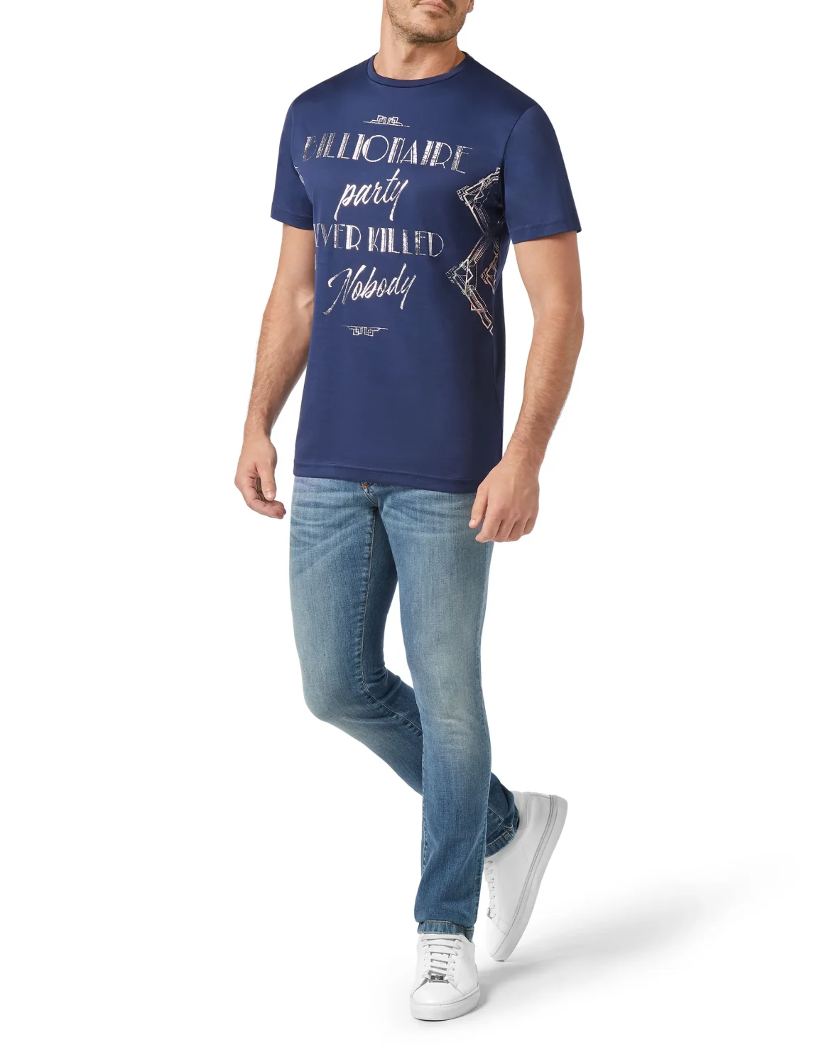  T-shirt Round Neck SS Crest, цвет: Синий