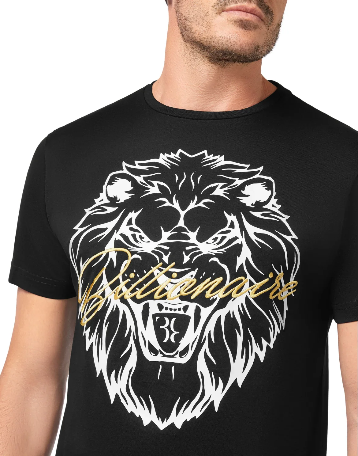 T-shirt Round Neck SS Lion, цвет: Черный