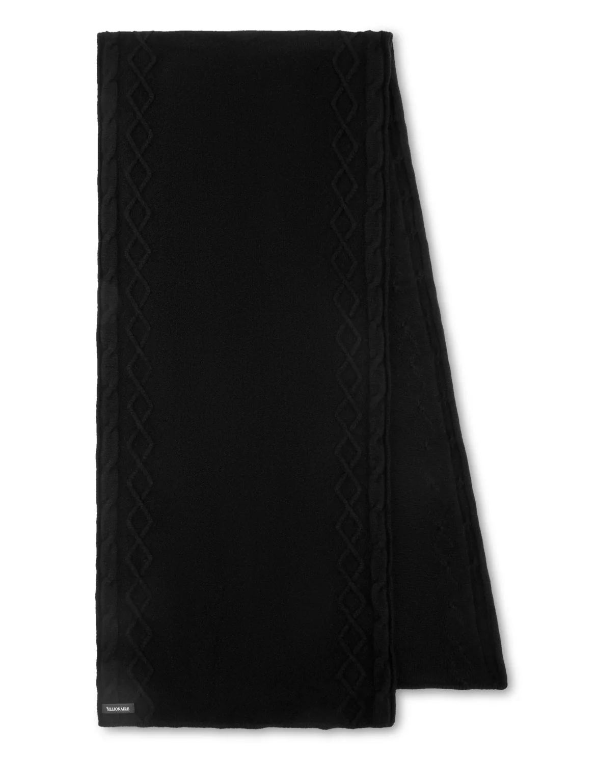 Cashmere Long Scarf Braid, цвет: Черный