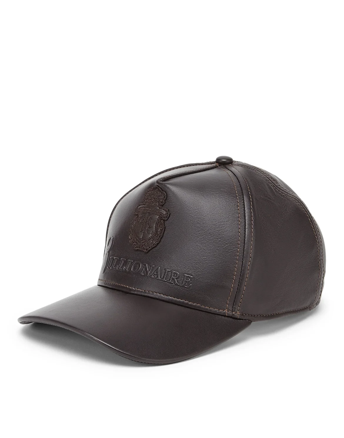 Leather Baseball Cap Crest, цвет: Коричневый
