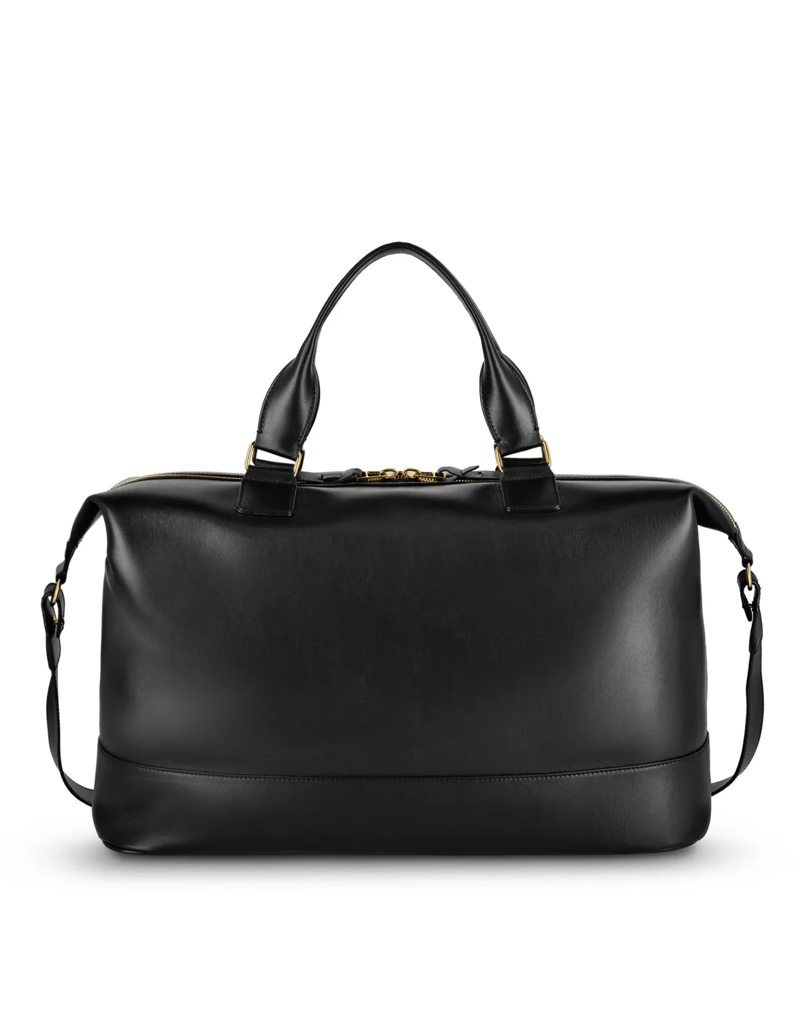 Leather Medium Travel Bag Crest, цвет: Черный