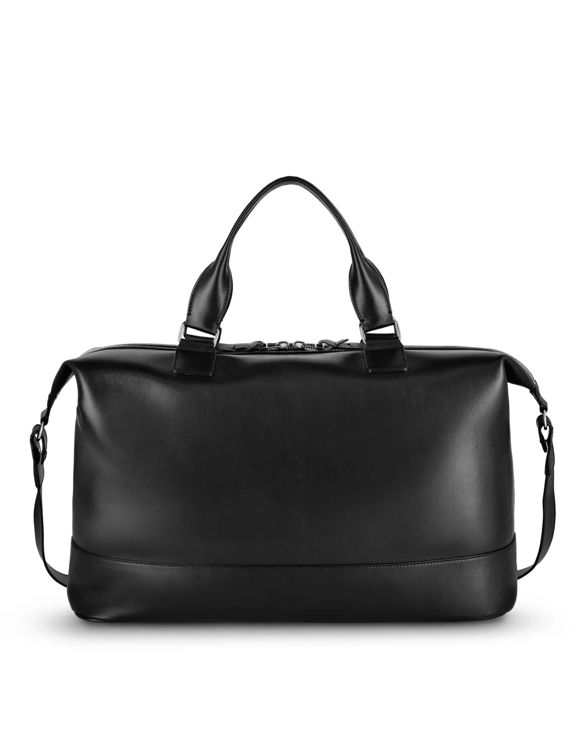 Leather Medium Travel Bag Crest, цвет: Черный