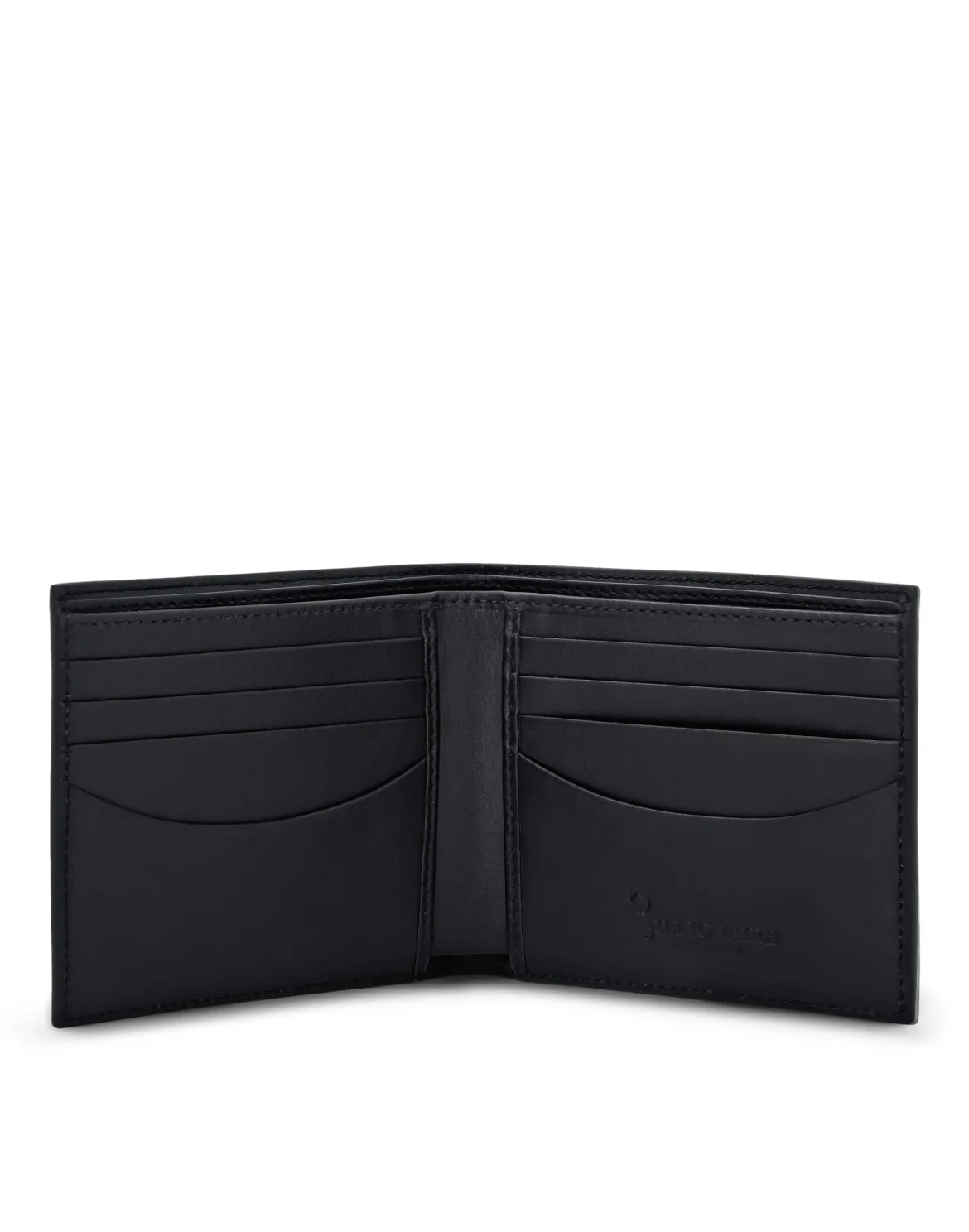 Leather French wallet Crest, цвет: Черный