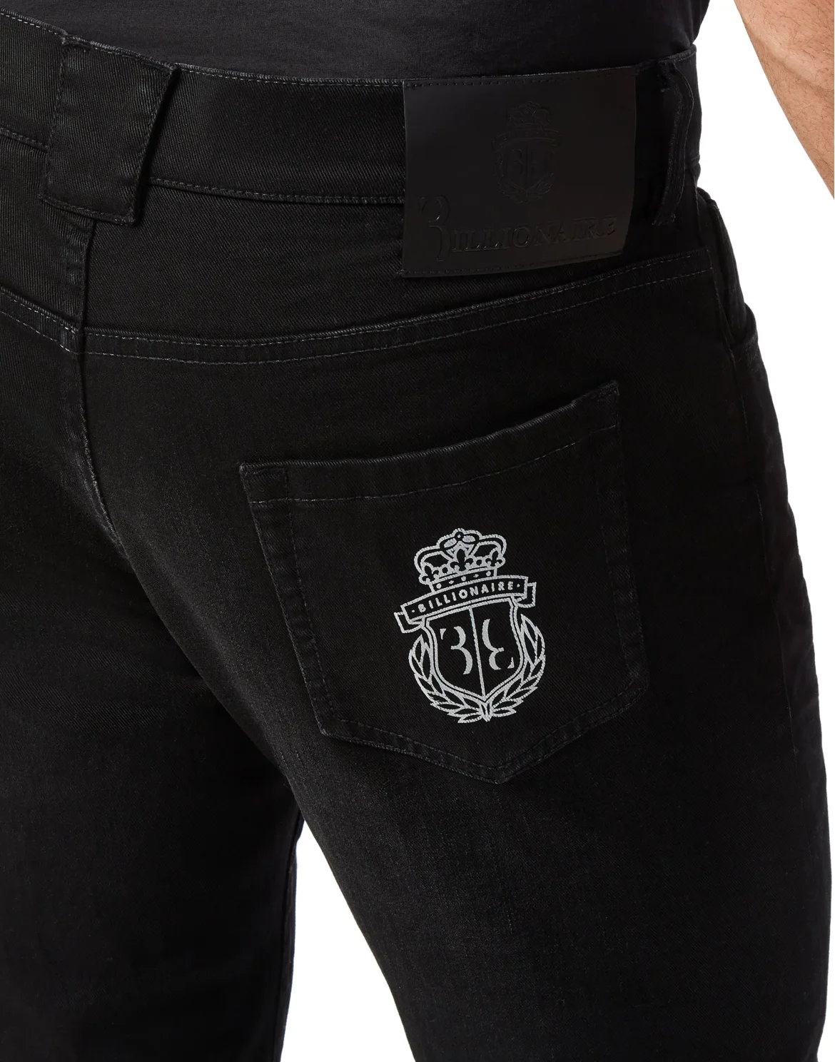 Denim Super Straight Cut Crest, цвет: Черный
