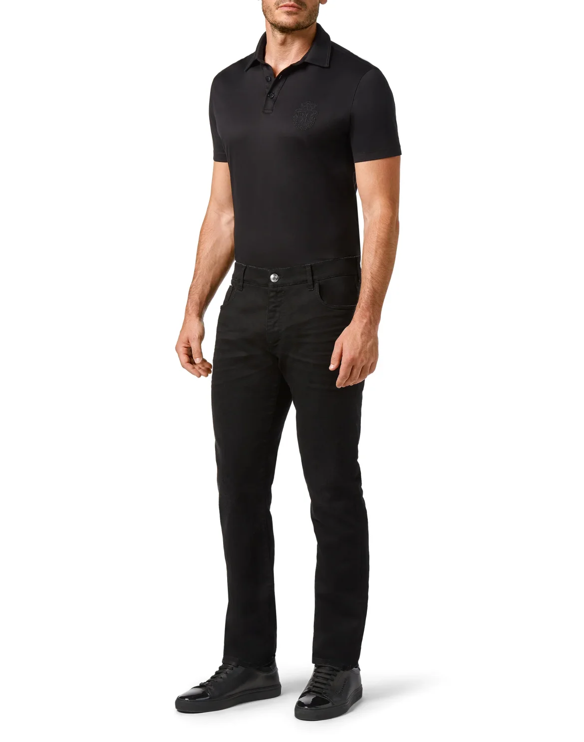 Denim Super Straight Cut Crest, цвет: Черный