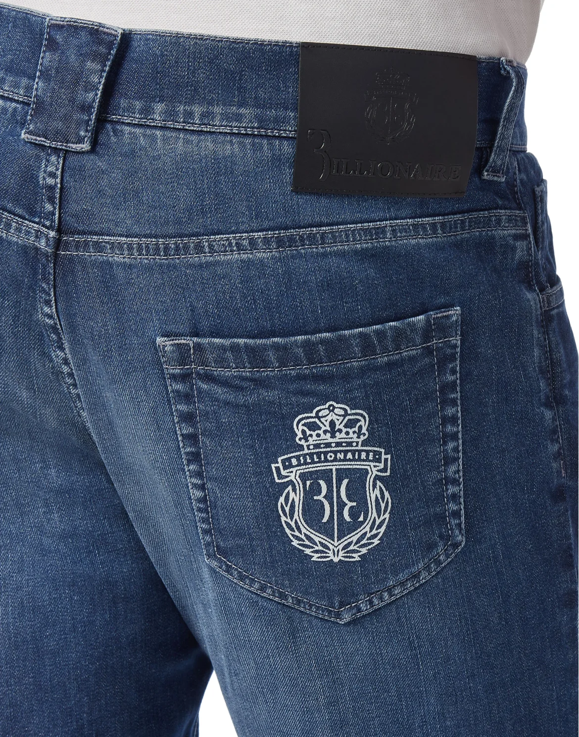 Denim Super Straight Cut Crest, цвет: Синий