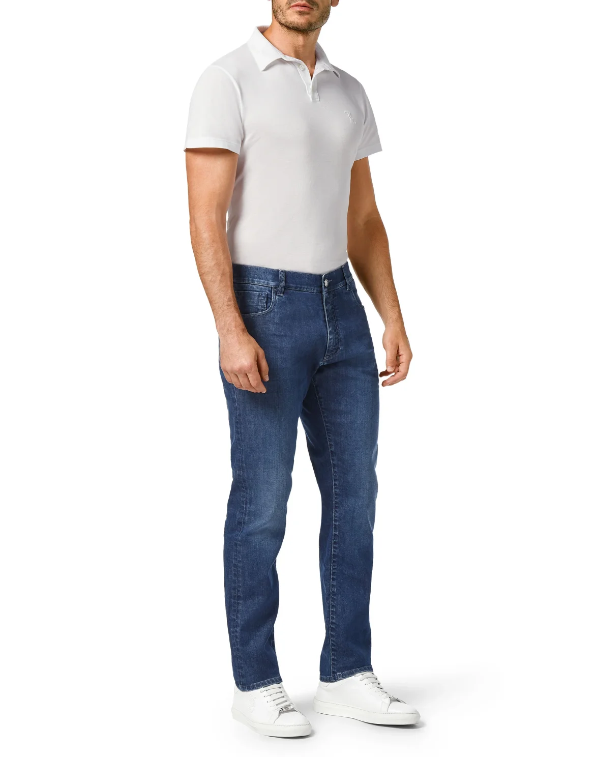 Denim Super Straight Cut Crest, цвет: Синий