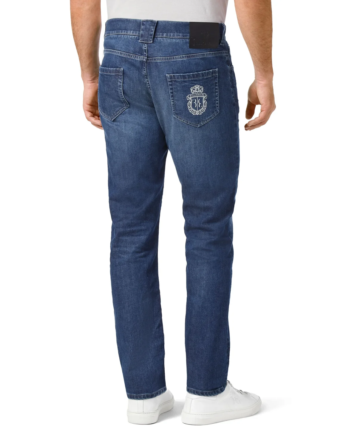 Denim Super Straight Cut Crest, цвет: Синий