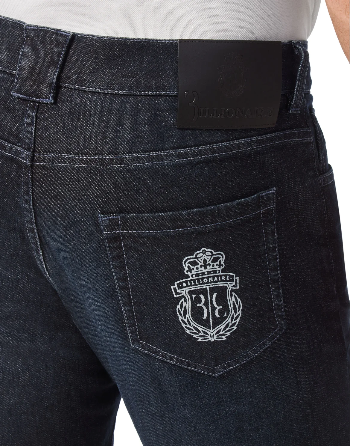 Denim Super Straight Cut Crest, цвет: Синий