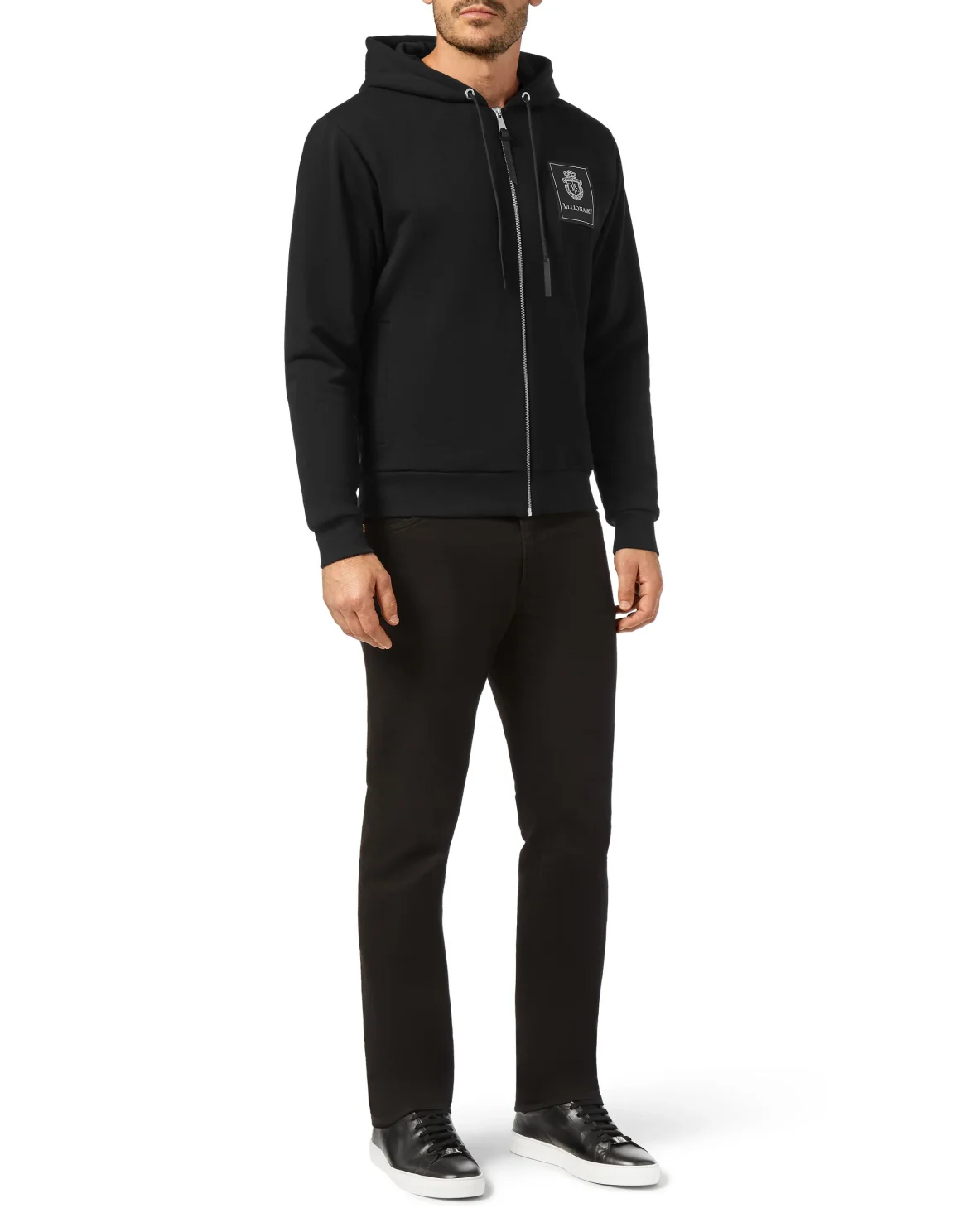 Hoodie Sweatjacket Crest, цвет: Черный