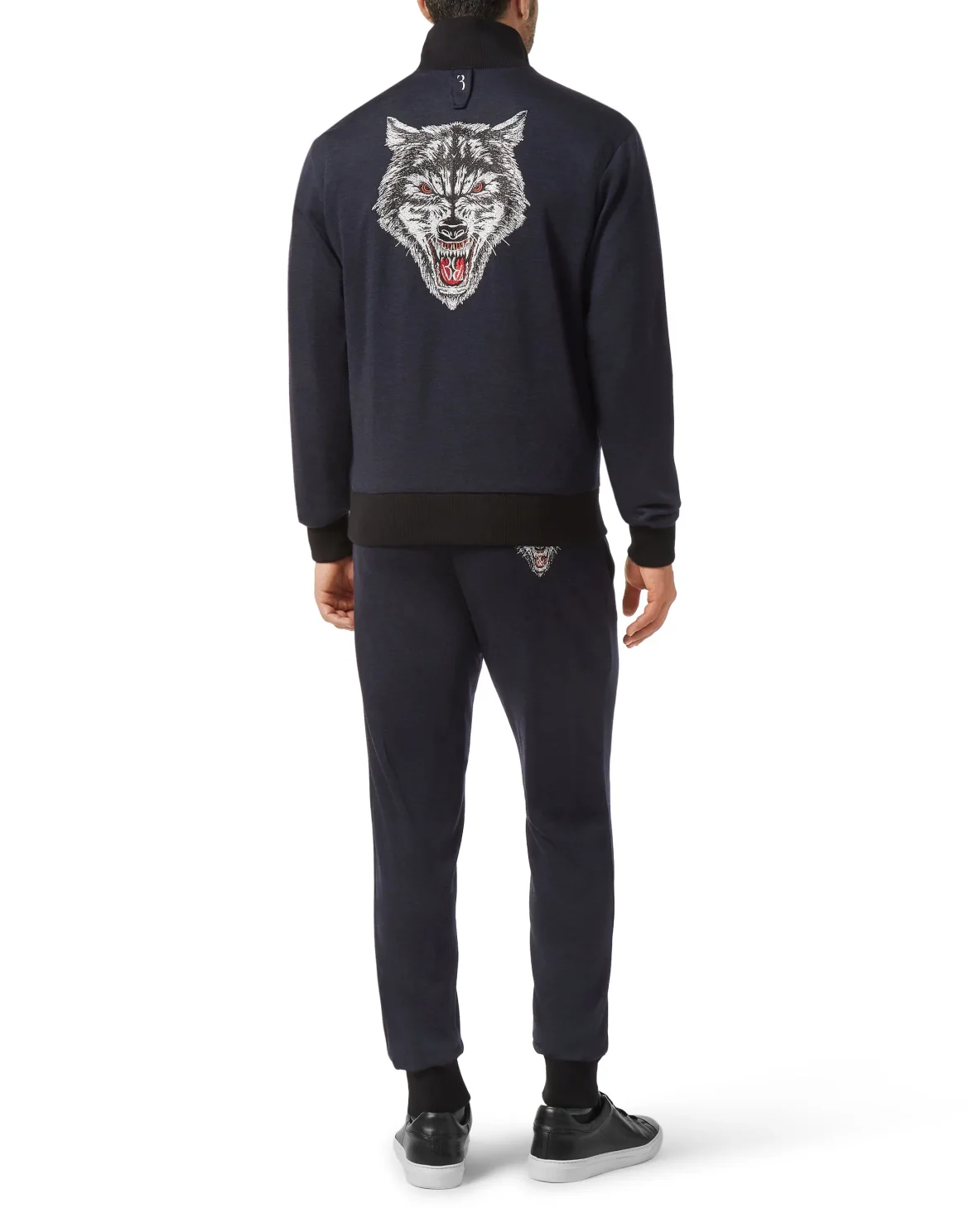 Wool Silk Jacket/Trousers Wolf, цвет: Синий