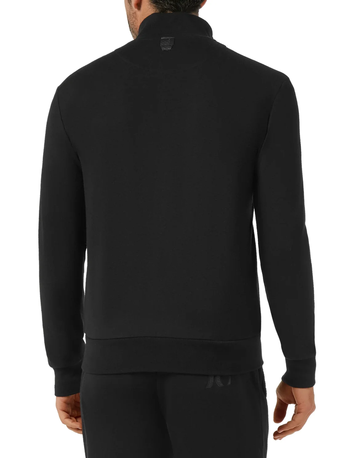 Wool and Cashmere Pullover full zip Elaphe insert, цвет: Черный