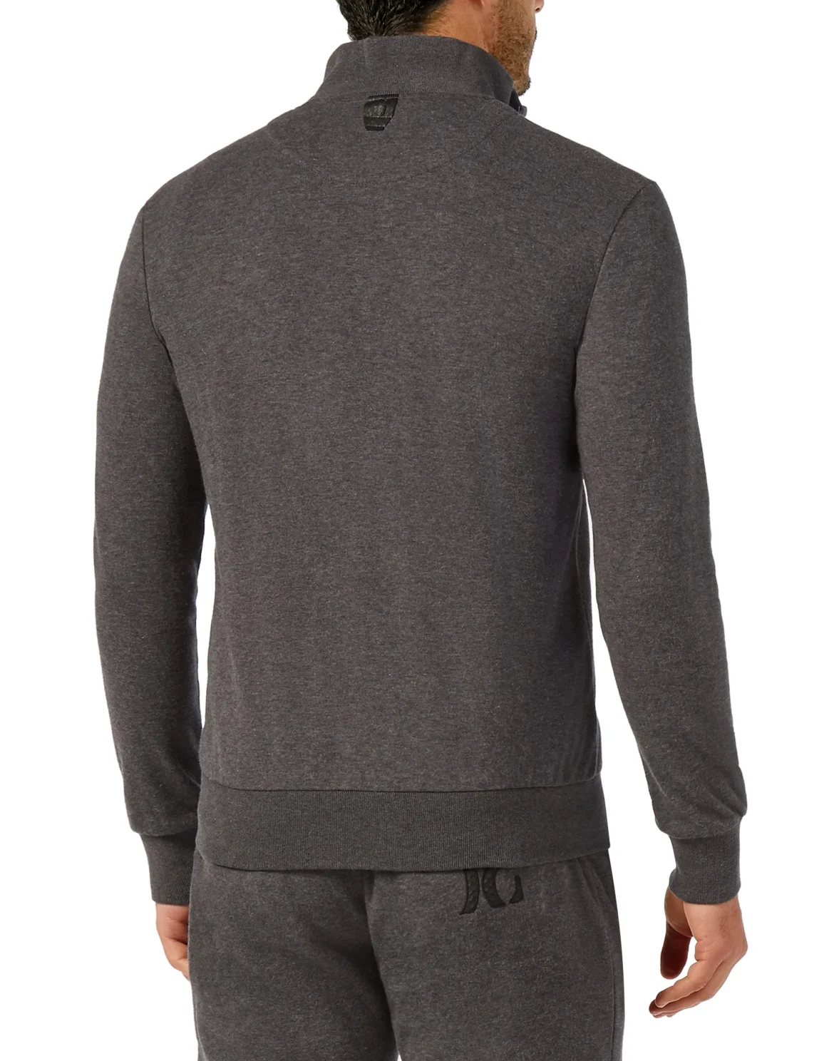 Wool and Cashmere Pullover full zip Elaphe insert, цвет: Серый
