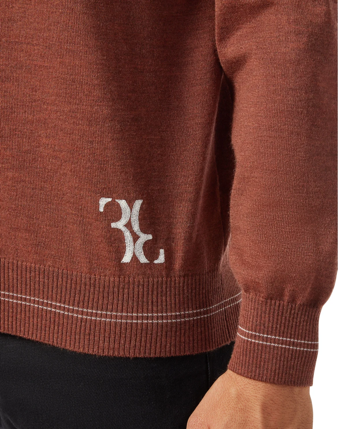 Wool Pullover Round Neck LS Double B, цвет: Коричневый