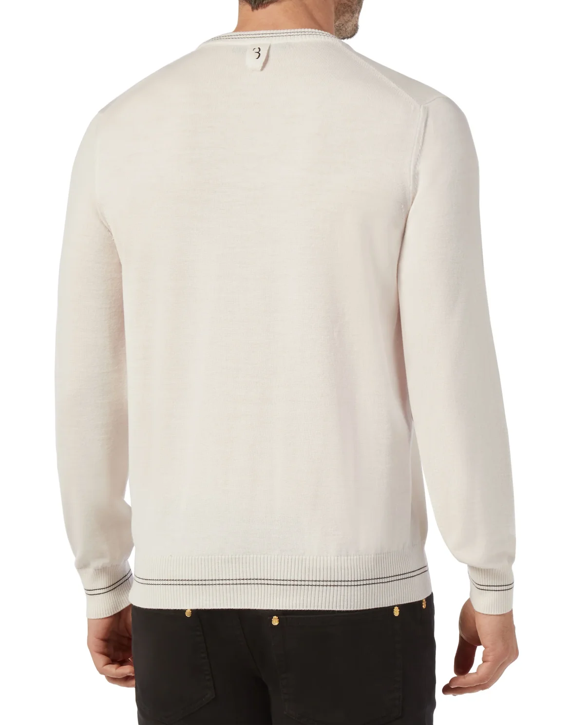 Wool Pullover Round Neck LS Double B, цвет: Бежевый
