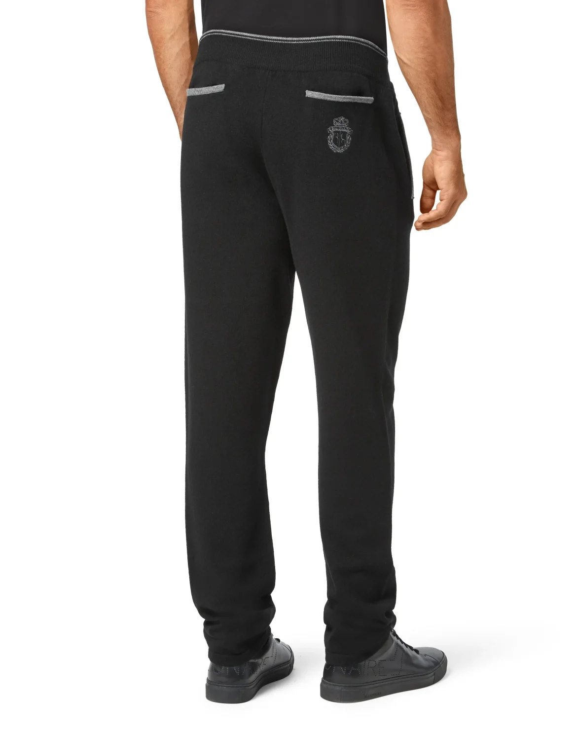 Cashmere Jogging Trousers -T Crest, цвет: Черный