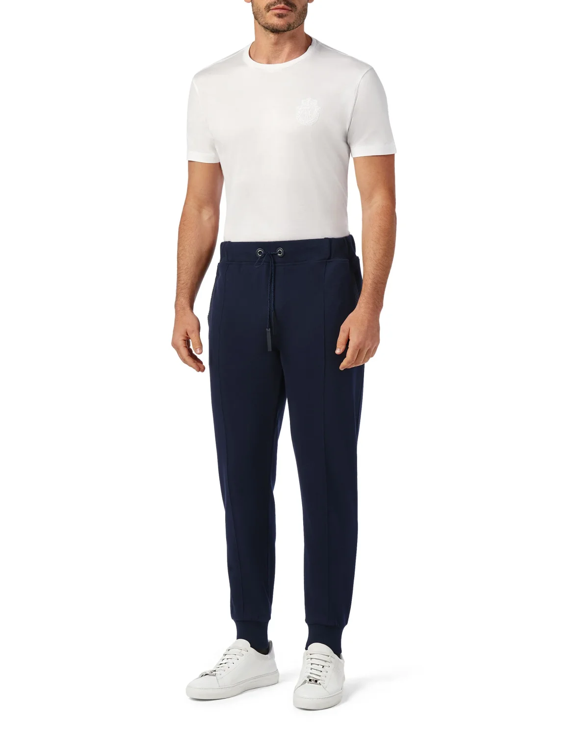 Wool and Cashmere Trousers Elaphe insert, цвет: Синий
