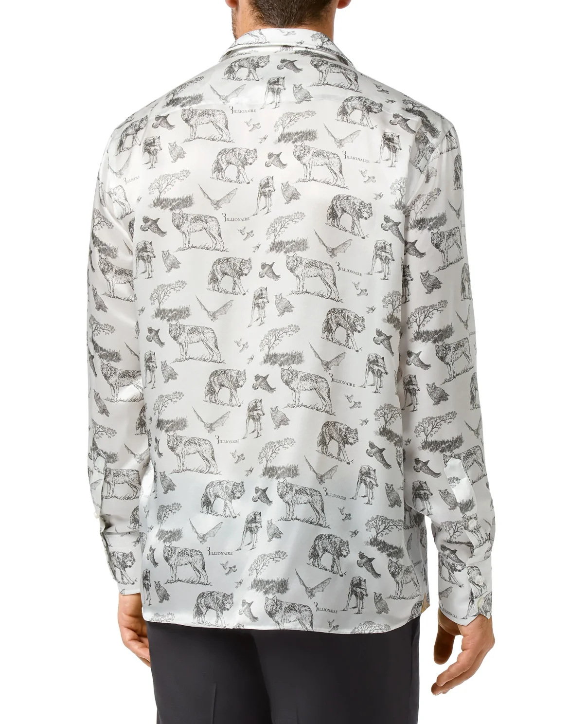 Silk Shirt Gold Cut LS Wolf, цвет: Белый