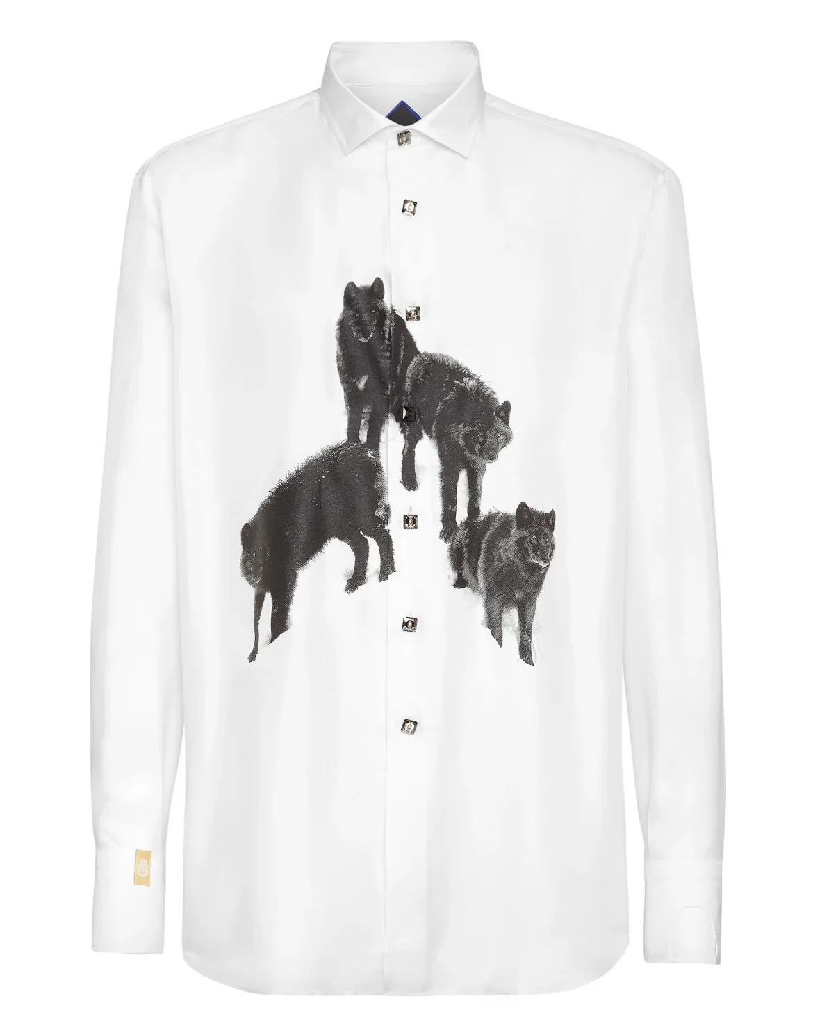 Silk Shirt Gold Cut LS Wolf, цвет: Белый