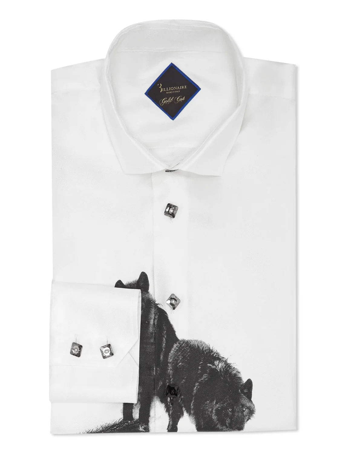 Silk Shirt Gold Cut LS Wolf, цвет: Белый