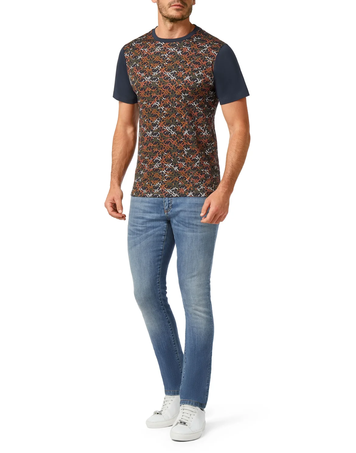 T-shirt Round Neck SS All over BB, цвет: Синий