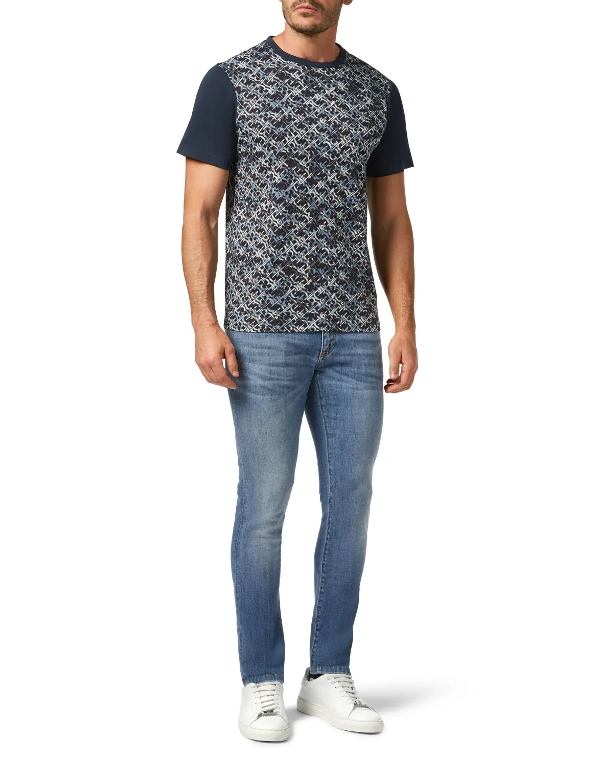 T-shirt Round Neck SS All over BB, цвет: Синий