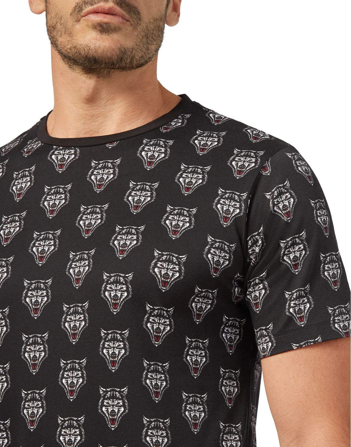 T-shirt Round Neck SS Wolf, цвет: Черный